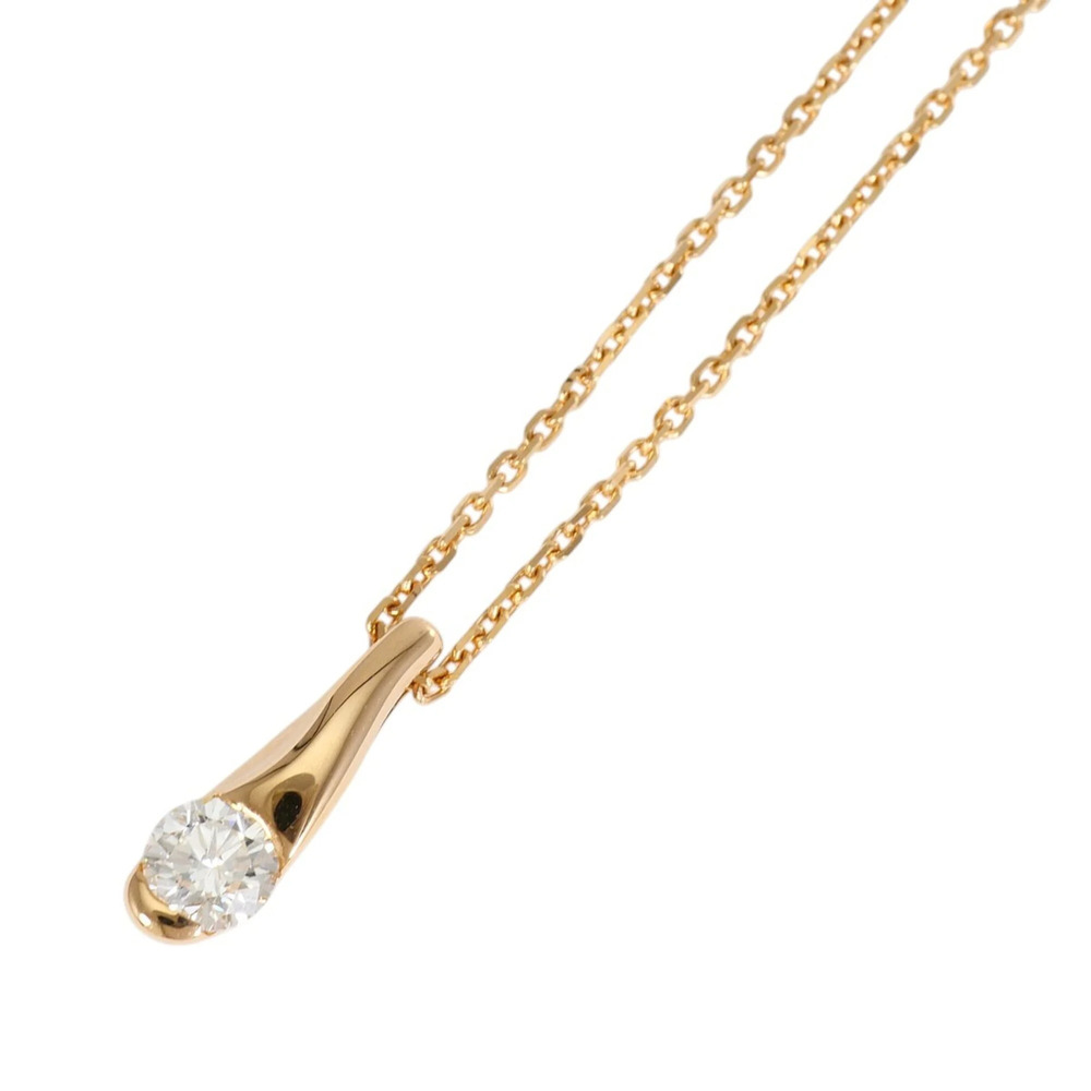 18K (18-karat gold) Pink Gold Necklace with 0.31ct Diamond (I1 clarity), Tota...